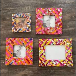 Artisan Candy Wrapper Picture Display Frames Set of 4
